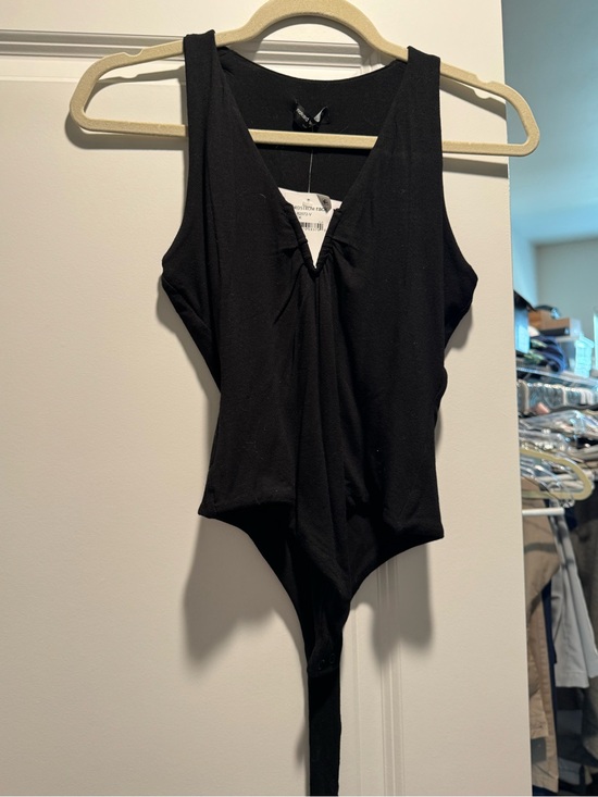 naked wardrobe Other - naked wardrobe Black V-Neck Tank One-Piece Bodysuit